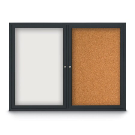 United Visual Products Corkboard, Pumice/White, 24" x 36" UV430H-WHITE-PUMICE